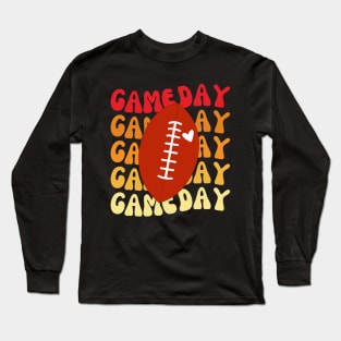 Game Day American Football Mom Long Sleeve T-Shirt